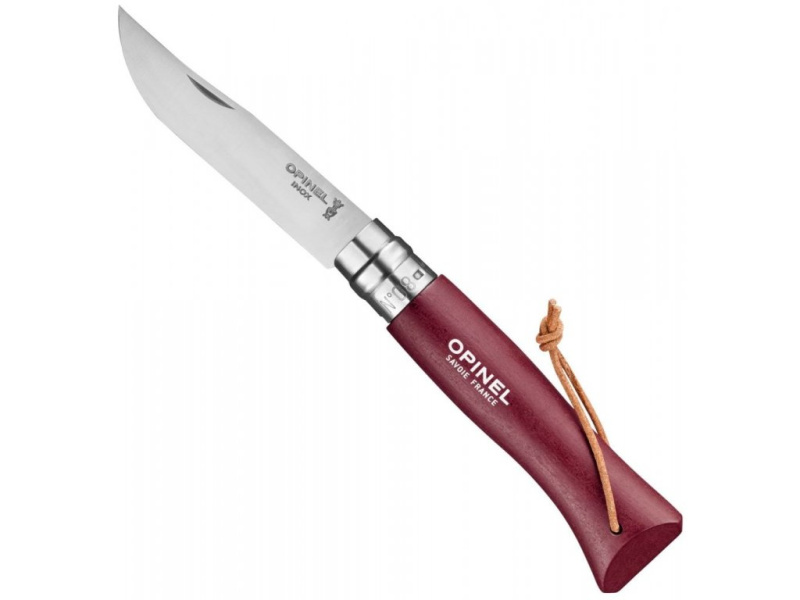 Opinel VRI N°08 nůž Trekking, burgundy, 8,5 cm 002213