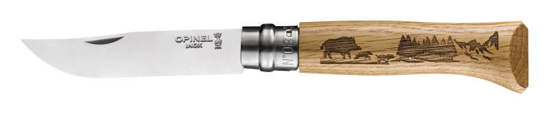 Opinel Zavírací nůž N°08, Animalia Boar, 8,5 cm  002331