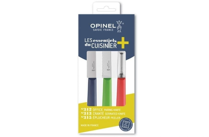 Opinel Sada Trio Essentiels N°312, 2 nože + škrabka 002359