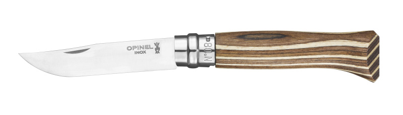 Opinel Zavírací nůž N°08, rukojeť finská bříza, 8,5 cm, hnědá 002388