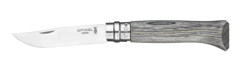 Opinel Zavírací nůž N°08, rukojeť finská bříza, 8,5 cm, šedivá 002389