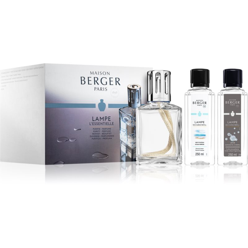 Maison Berger Paris Dárková sada: katalytická lampa Essential Cube + Mořský vzduch, 250 ml + So Neutral 250 ml 3398