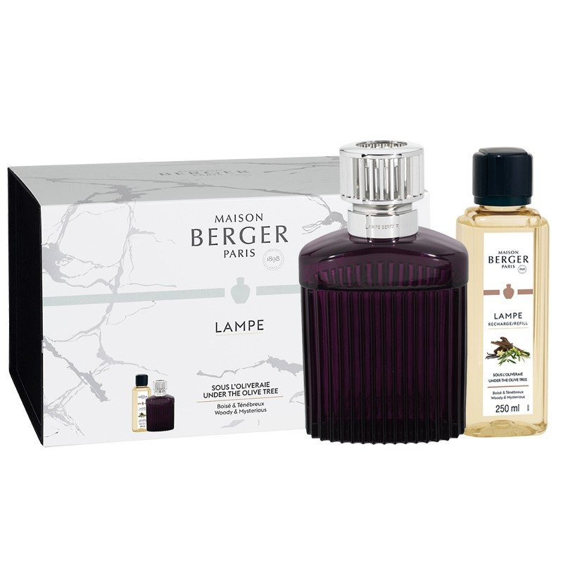 Maison Berger Paris Dárková sada: katalytická lampa Alpha, švestková + Pod olivovníky, 250 ml 4558