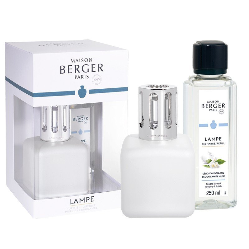 Maison Berger Paris Dárková sada: katalytická lampa Glacon + Jemné bílé pižmo, 250 ml 4564