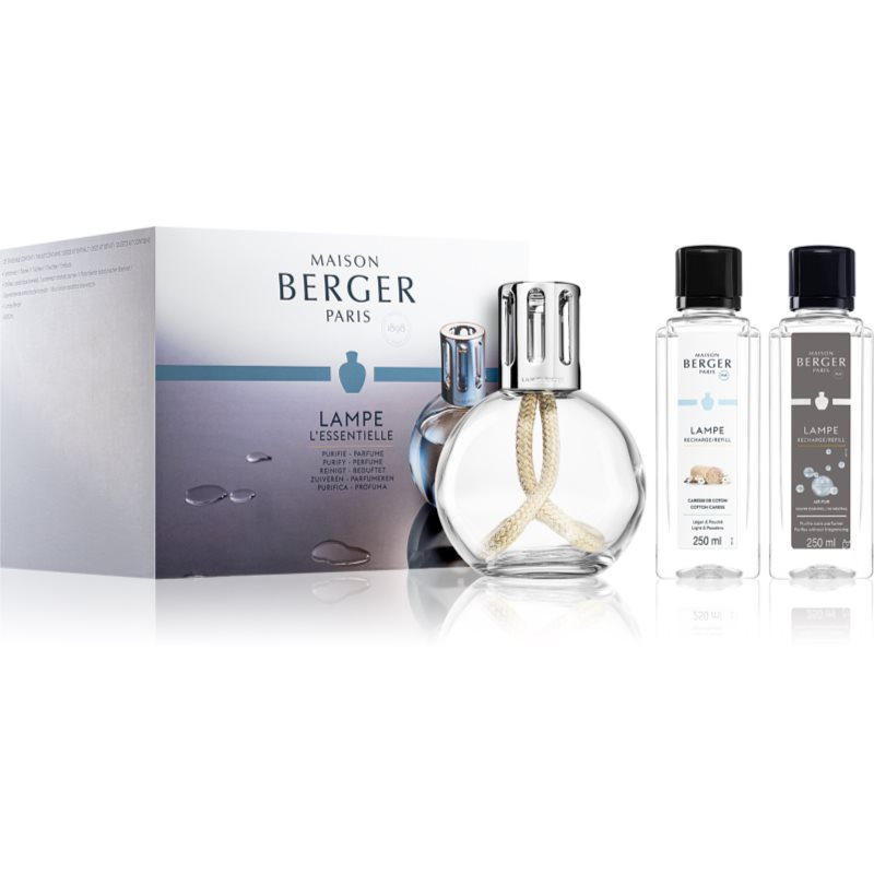 Maison Berger Paris Dárková sada: katalytická lampa Essential Round + Bavlněná péče, 250 ml + So Neutral 250 ml 4691