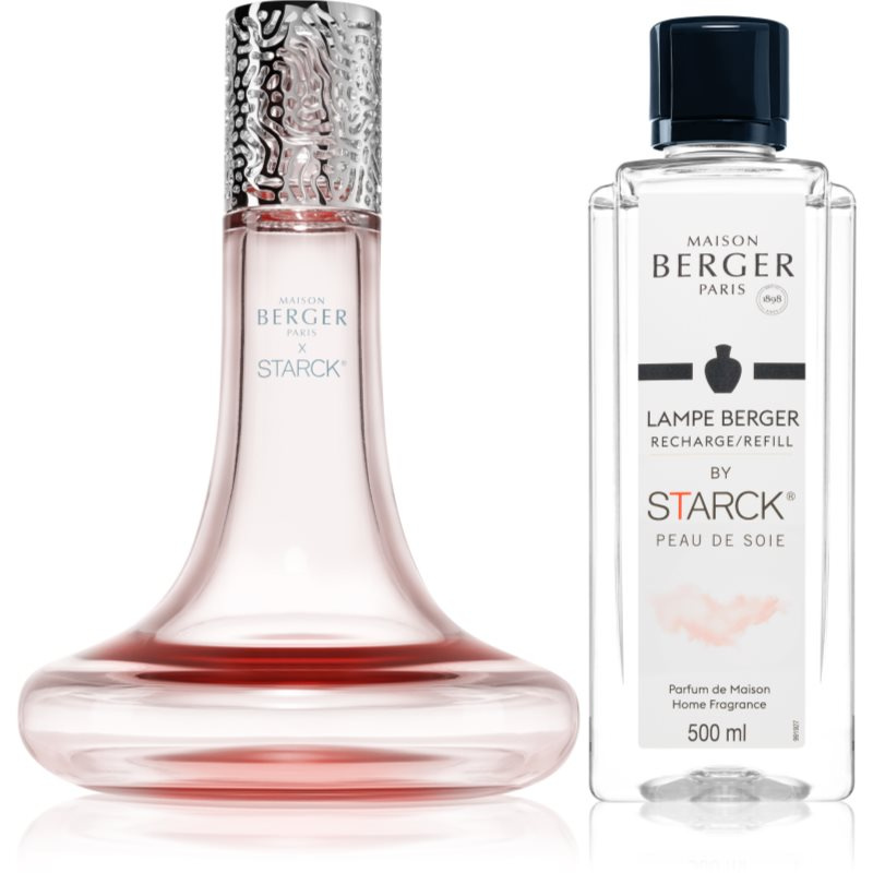 Maison Berger Paris Dárková sada: katalytická lampa Starck, růžová + Peau de Soie, 500 ml 4741