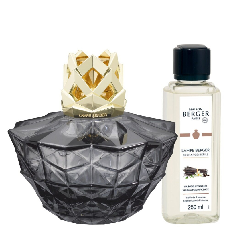 Maison Berger Paris Katalytická lampa Kali, černá + náplň Velkolepá vanilka, 250 ml 4824