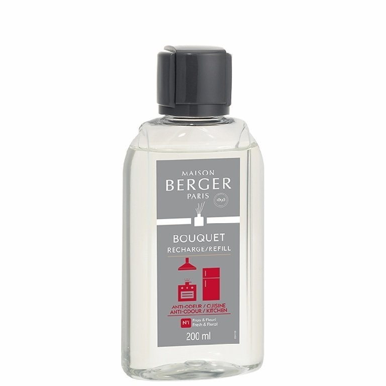Maison Berger Paris Náplň do Difuzéru Proti zápachu z kuchyně – Svěží květinová vůně, 200 ml 6270