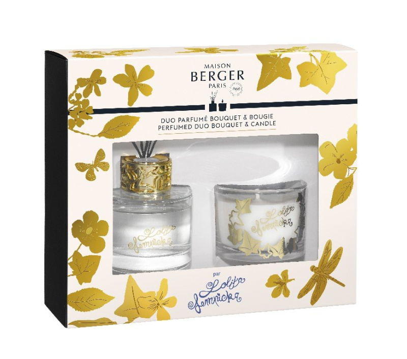 Maison Berger Paris Dárková sada Duo Mini Lolita Lempicka: aroma Difuzér s náplní 80 ml + vonná svíčka 80 g,  6388
