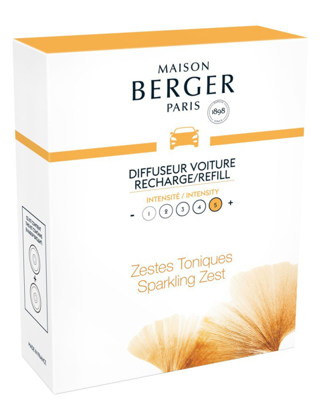 Maison Berger Paris Keramická náplň vůně do auta Čerstvé tonikum, 2 ks 6417