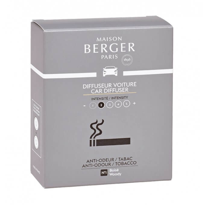 Maison Berger Paris Keramická náplň vůně do auta Antiodour tabák – Dřevitá vůně, 2 ks 6418