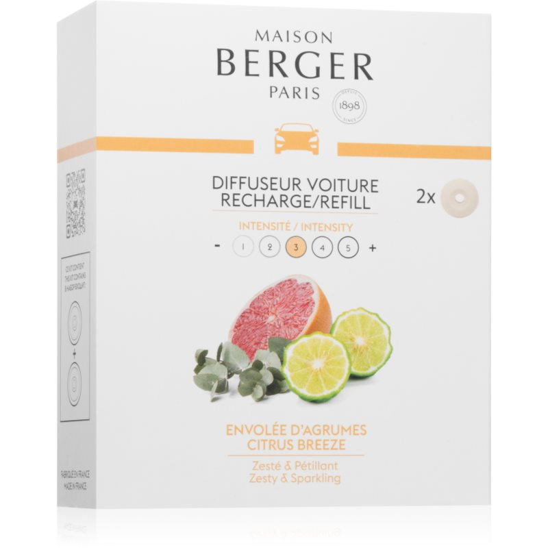 Maison Berger Paris Citrus Breeze vůně do auta náhradní náplň 2x17 g