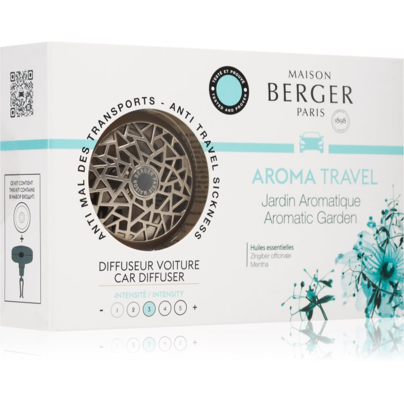 Maison Berger Paris Vůně do auta Aroma Travel, matný nikl – Aromatická zahrada 6589