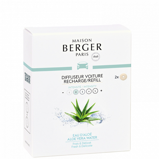Maison Berger Paris Keramická náplň vůně do auta Voda z aloe, 2 ks 6649
