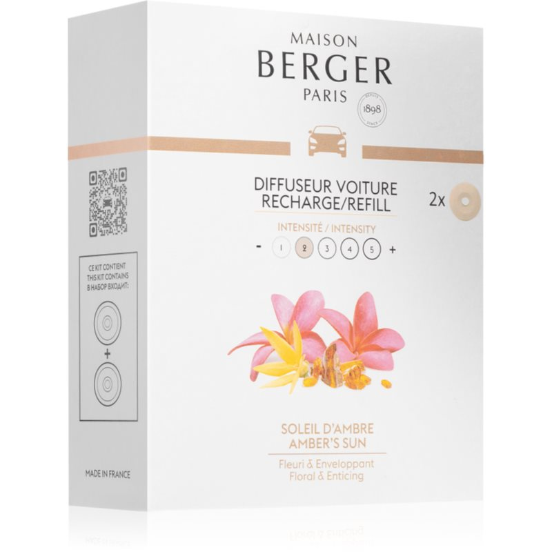 Maison Berger Paris Keramická náplň vůně do auta Ambrové slunce, 2 ks 6950