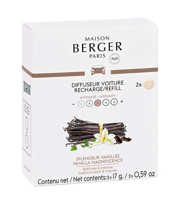 Maison Berger Paris Vanilla Magnificence vůně do auta náhradní náplň 2 ks