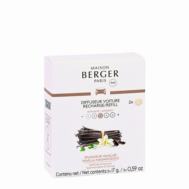 Maison Berger Paris Vanilla Magnificence vůně do auta náhradní náplň 2 ks