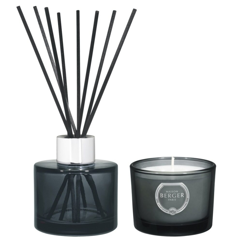 Maison Berger Paris Dárková sada Duo Mini Variation: aroma difuzér s náplní 90 ml + svíčka 80 g, Samet z Orientu 7714