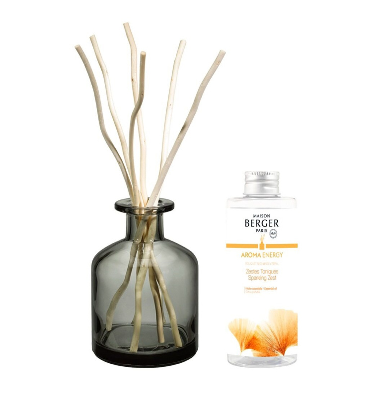 Maison Berger Paris Difuzér s vrbovými tyčinkami + náplň Aroma Energy – Čerstvé tonikum 180 ml 7717