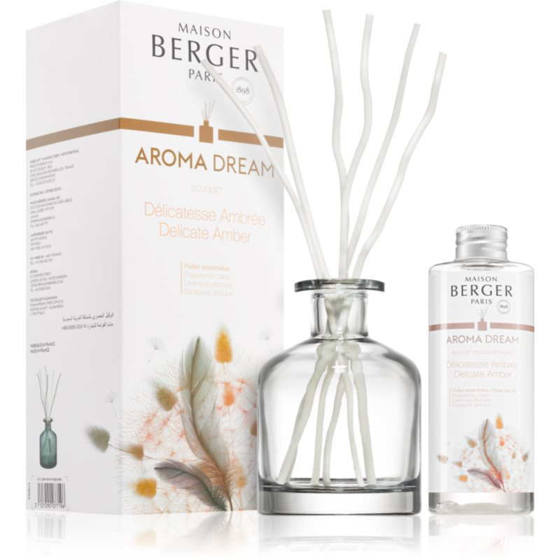 Maison Berger Paris Difuzér s vrbovými tyčinkami + náplň Aroma Dream – Jemná ambra 180 ml 7719