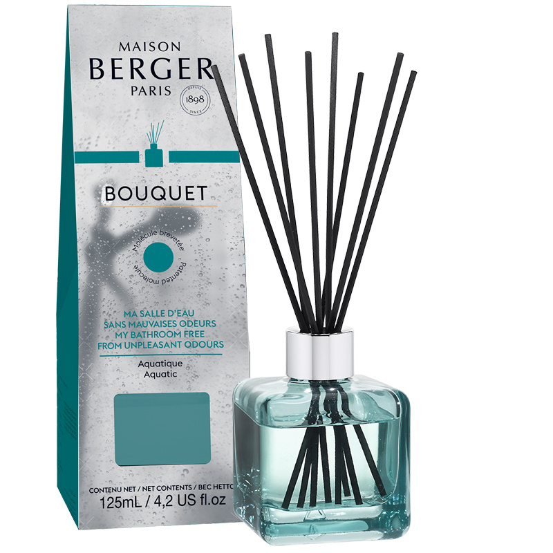 Maison Berger Paris Aroma difuzér Cube + náplň Proti zápachu z koupelny – Aquatic vůně 100 ml 7762