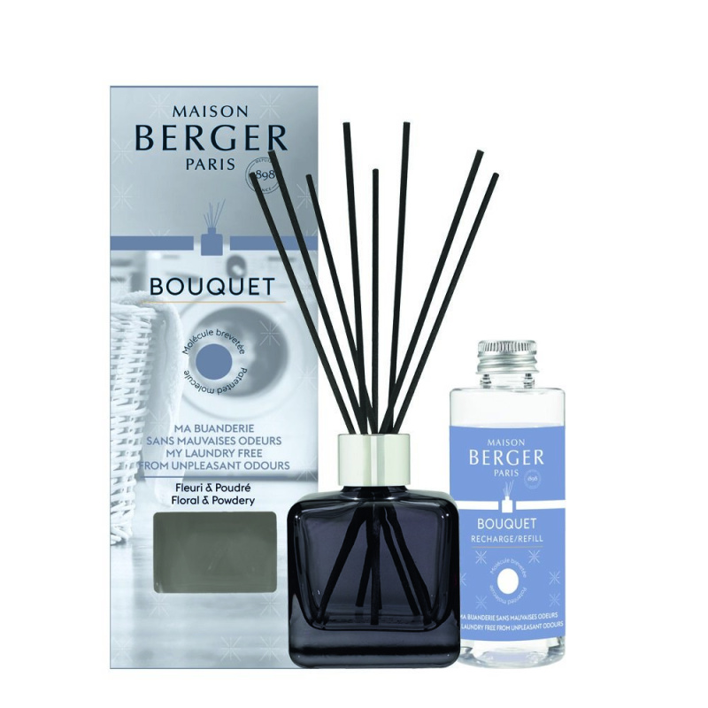 Maison Berger Paris Aroma difuzér Cube + náplň Proti zápachu z prádelny – Květinová vůně 100 ml 7765