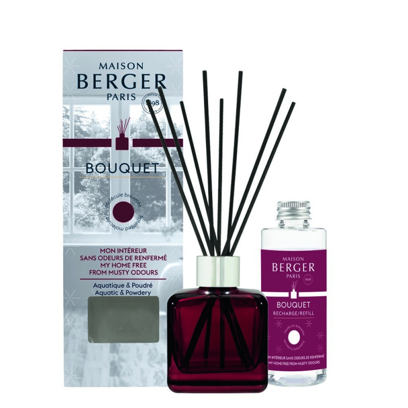 Maison Berger Paris Aroma difuzér Cube + náplň Pro voňavý domov – Vůně vody a pudru 100 ml 7766