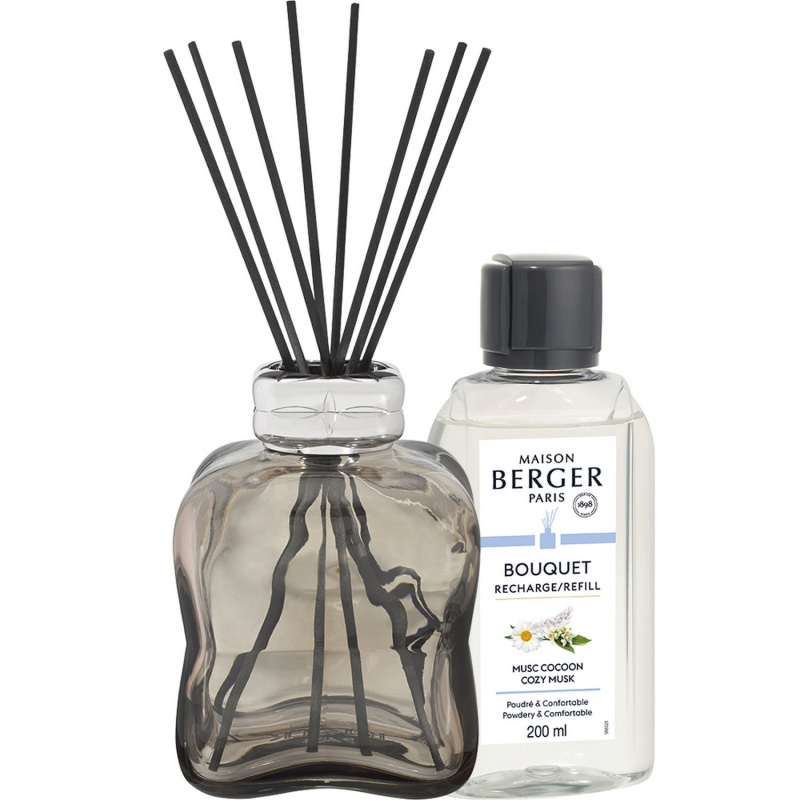Maison Berger Paris Aroma difuzér Cosy, hnědý + náplň Uklidňující pižmo 200 ml 7828