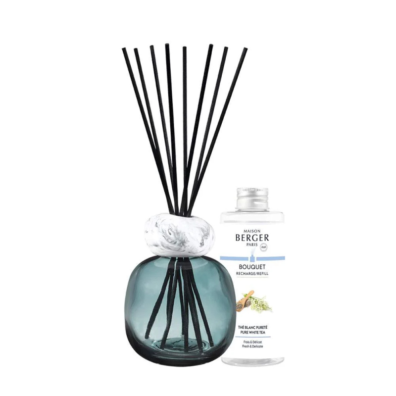 Maison Berger Paris Aroma difuzér Mineral, modrý + náplň Čistý bílý čaj 180 ml 7832