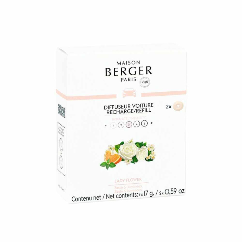 Maison Berger Paris Keramická náplň vůně do auta Lady Flower, 2 ks 7839