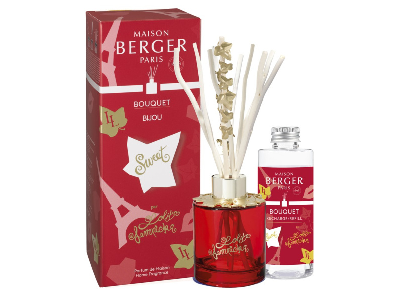 Maison Berger Paris Aroma Difuzér Jewelry, červený + náplň Lolita Lempicka – Sweet 100 ml 7852