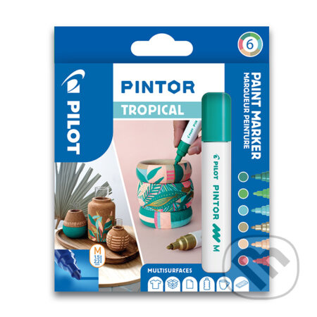 Sada 6 kusov akrylových popisovačov Pintor, Medium, Tropical