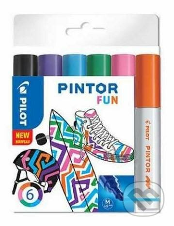 Sada 6 kusov akrylových popisovačov Pintor, (M) stredné, Fun