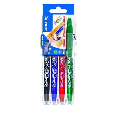 Gelový roller Pilot Set2GO FriXion Ball - sada 4 barev (07), 0,35 mm