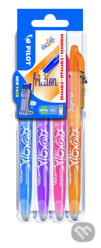 Gelový roller Pilot Set2GO FriXion Ball - sada 4 barev NEW COLORS (07), 0,35 mm