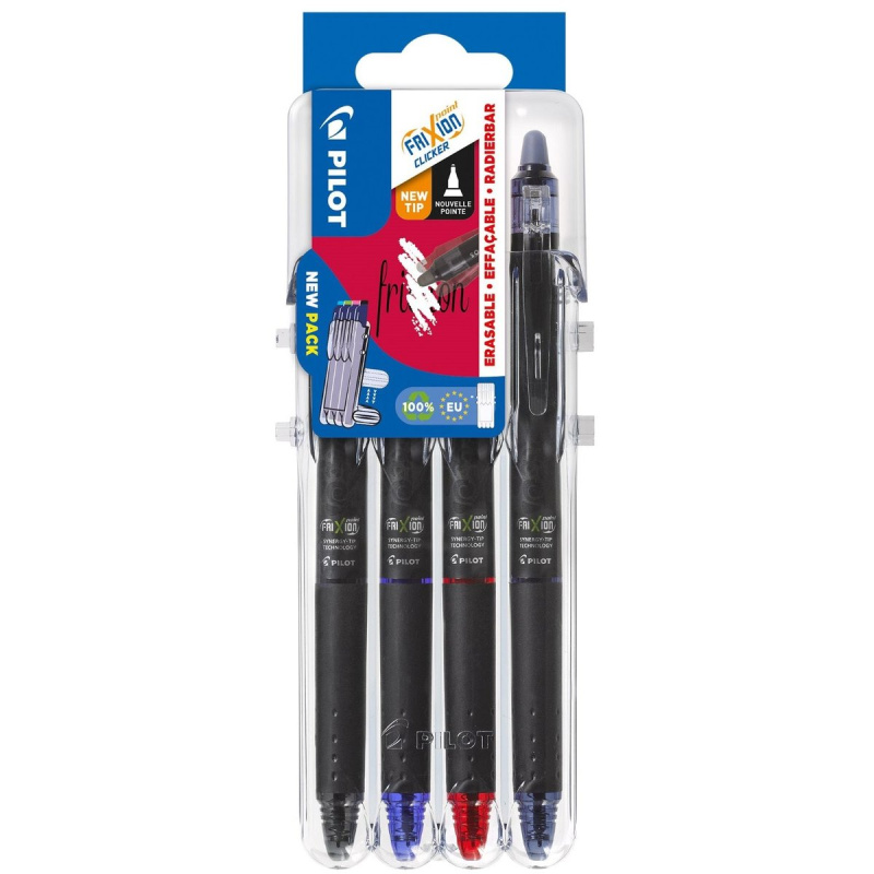 Gelový roller Pilot FX Point Clicker - set2go, sada 4 barev