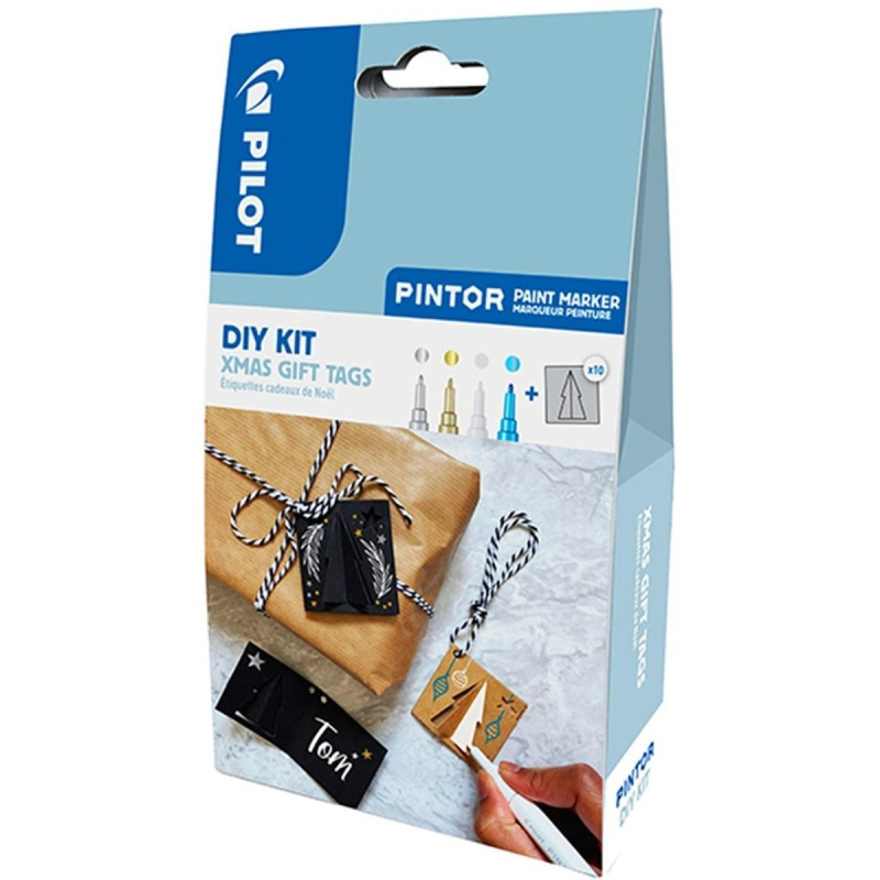 PILOT Pintor Fine Kreativní sada akrylových popisovačů 0,9-1,5mm - XMAS 4 ks + visačky 10 ks Václav Čížek s.r.o.