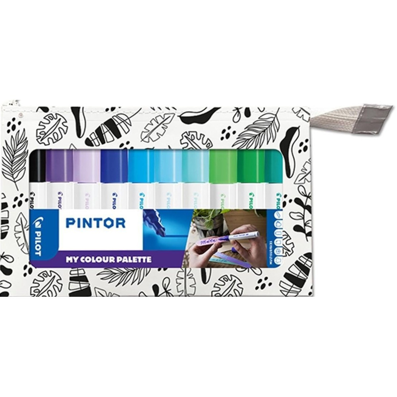 Sada 10 kusov akrylových popisovačov Pintor, (M) stredné, studené odtiene