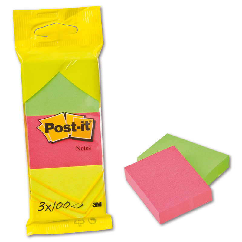 Bločky Post-it  - barevné, 51,0 x 38,0 mm