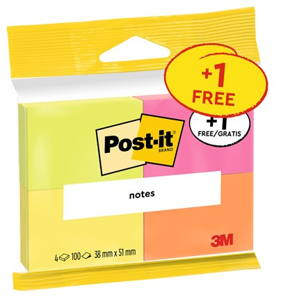 POST-IT Bloček 51 x 38 mm 100 listů 3  1 ks