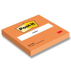 3M Post-it 654PO - samolepicí bloček - 76 x 76 mm, 100 l., oranžový