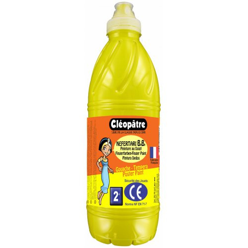 Cleopatre Prstová barva - tempera NEFERTARI BABY 1Kg ŽLUTÁ
