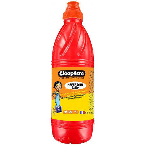 Cleopatre Prstová barva - tempera NEFERTARI BABY 1 Kg KARMÍNOVÁ