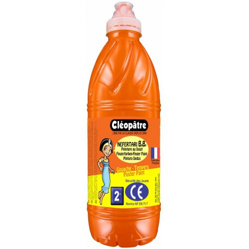 Cleopatre Prstová barva - tempera NEFERTARI BABY 1 Kg ORANŽOVÁ