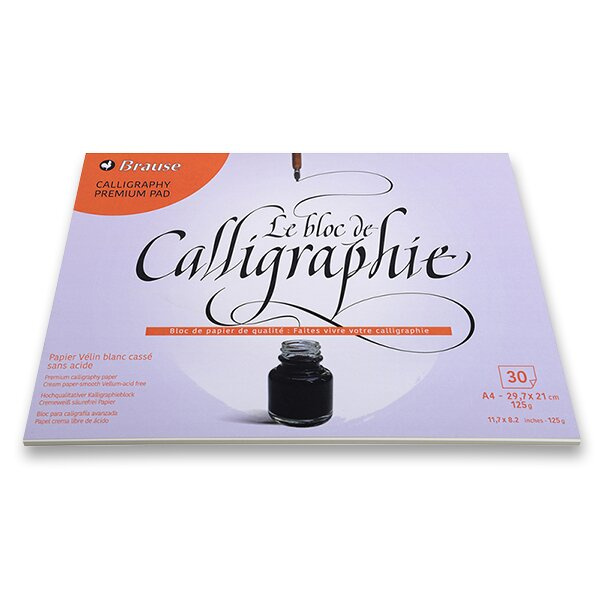Blok Clairefontaine Calligraphy Pad A4, 30 listů, 125 g Clairefontaine