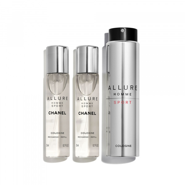Chanel Allure Homme Sport Cologne kolínská voda (1x plnitelná + 2x náplň) pro muže 2x20 ml