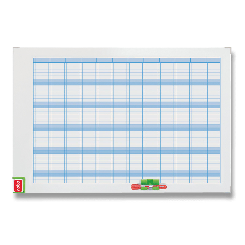 Nobo Plus - roční magnetická plánovací tabule - 900 x 600 mm
