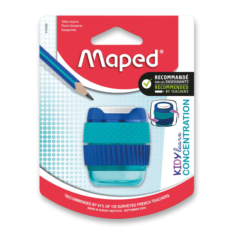 Ořezávátko Maped Kidy Learn Concentration 1 otvor, s odpadní nádobkou, blistr Maped