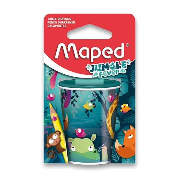 Ořezávátko Maped Can Jungle Fever 2 otvory, blistr Maped