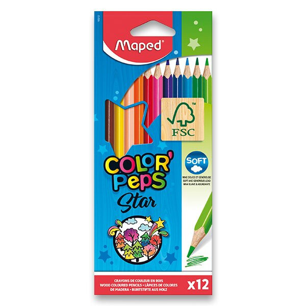 MAPED Pastelky trojboké Color'Peps 12ks